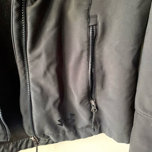 Black Under Armour Storm Jacket with Lime Green Lining Size Medium - Picture 5 of 7